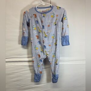 Magnetic Me Sleeper Animal Airplane Print Bamboo Size 3-6 Months